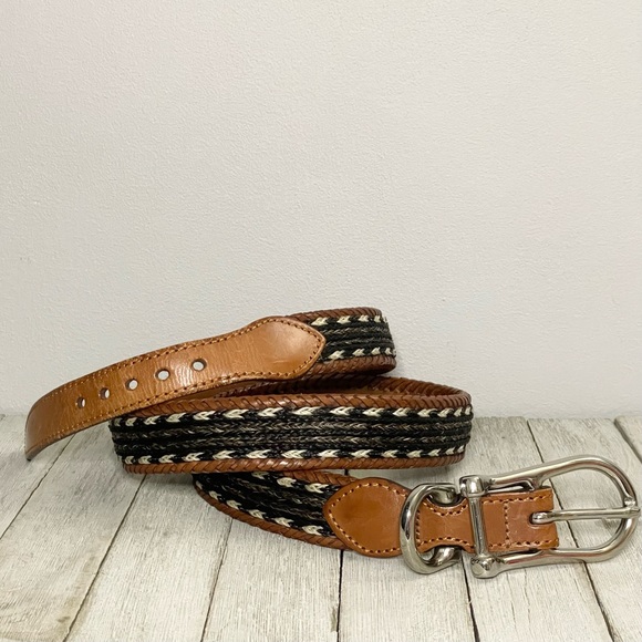 Willis & Geiger Outfitters Equestrian Safari Style Braided Leather Belt